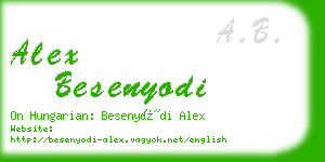 alex besenyodi business card